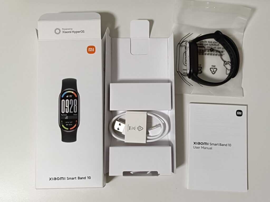 Xiaomi Smart Band 10の同梱物一覧