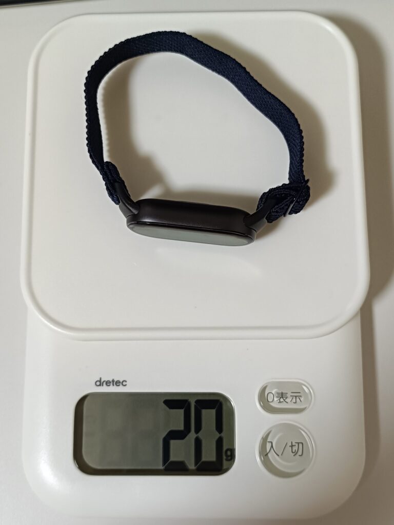 Xiaomi Smart Band 10の重さ20ｇ
